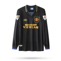 Retro Manchester United  long away have patch  1:1 Quality Soccer Jersey  1993-1995