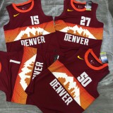 Denver Nuggets  City Edition Red #15 JOKIC  1:1 Quality NBA  Season Jerseys 2021