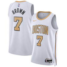 Boston Celtics City Edition  White #7 BROWN NBA Jerseys  2025-2026