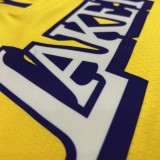 Los Angeles Lakers yellow 6 James with star  NBA Jerseys