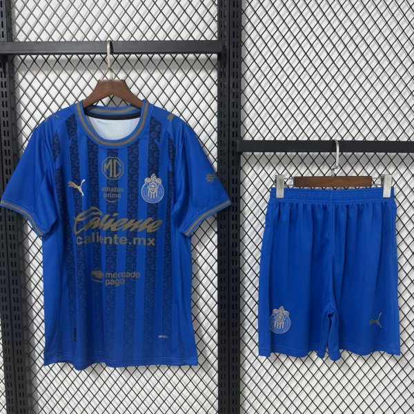 Chivas (Guadalajara ) Away With Pants Sets  Blue Fans 1:1 Quality Soccer Jersey  26-27