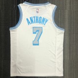 Retro Los Angeles Lakers White #7 ANTHONY 1:1 Quality NBA Season Jerseys 2021
