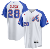 MLB atlanta braves city white baseball  Jerseys  2025