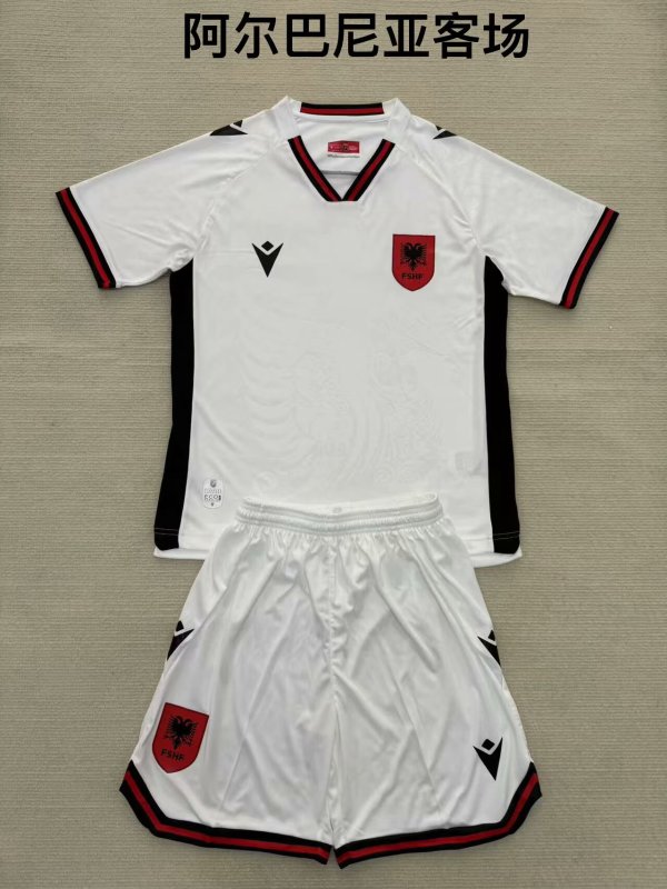 Albania Away  Fans Kits  1:1 Quality Soccer Jersey  25-26 (Kids and Man )