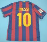 Retro Barcelona Home Long Sleeve 1:1 Quality Soccer Jersey  2009-2010