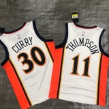 Golden State Warriors  V-neck White #11 THOMPSON  1:1 Quality NBA Season Jerseys 2009-2010