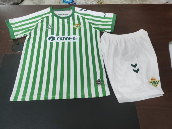 Real Betis Finals Home  Kids Fans  1:1 Quality Soccer Jersey  25-26