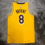 Los Angeles Lakers Kobe #8 BRYANT Yollow Gold Association Edition Swingman NBA Jerseys 2023