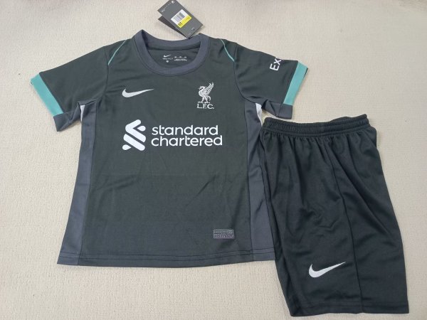 Liverpool away Kids 1:1 Quality Soccer Jersey   24-25