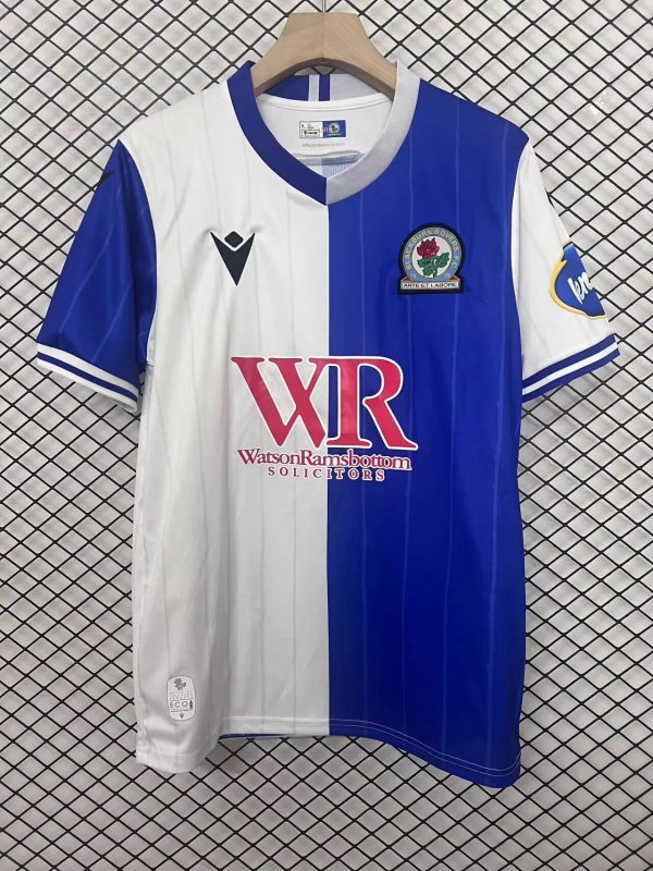 Blackburn  150th Anniversary Edition Blue and White Fans 1:1 Quality Soccer Jersey  24-25