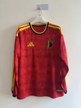 Belgium Home Long Sleeve Fans  1:1 Quality Soccer Jersey  26-27（2026）