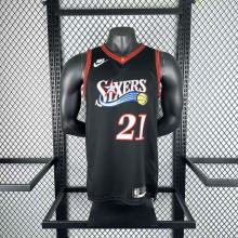 Philadelphia 76ers   City Edition BLACK #21 EMBIID  NBA Jerseys  2025