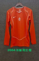 Retro Netherlands Long  Home 1:1 Quality Soccer Jersey  2004