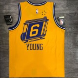 Golden State Warriors Yellow Tram City Edition #6 YOUNG 1:1 Quality NBA Season Jerseys 2021