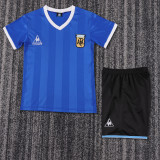 Retro Argentina away Kids 1:1 Quality Soccer Jersey  1986