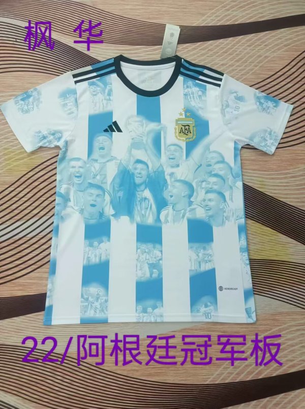 Argentina champion Special Edition FANS   1:1 Quality Soccer Jersey  2022 2023