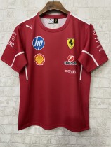F1 Ferrari red round neck  Short Sleeve Racing Suit 2025