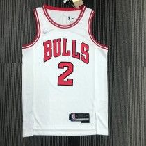 Chicago Bulls White #2 BALL 1:1 Quality NBA  Season Jerseys  75 Year