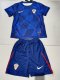 Croatia away  Kids 1:1 Quality Soccer Jersey  24-25