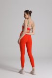 yoga clothes Orange Red Time Set