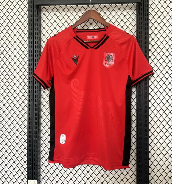 Albania home Fans   1:1 Quality Soccer Jersey  25-26