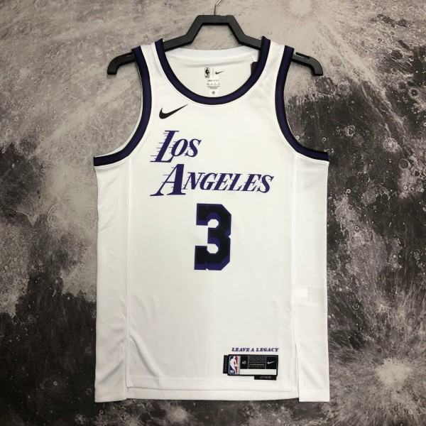 Los Angeles Lakers City Edition White #3 DAVIS 1:1 Quality NBA Season Jerseys  2023