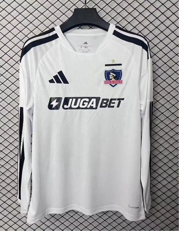 Colo-Colo Home Long Sleeve Fans  1:1 Quality Soccer Jersey  26-27