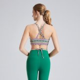 yoga clothes  China-Chic blue and white printing/glass blue printing/national green printing suit