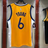 Golden State Warriors  V-neck Yellow JORDAN #6 YOUNG 1:1 Quality NBA Season Jerseys 2021