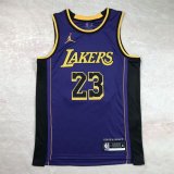 Los Angeles Lakers Kids Purple Announced version  #23 JAMES 1:1 Quality NBA Jerseys