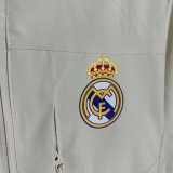 Real Madrid  Windbreaker  Interchange Jacket Black  White 1:1 Quality Soccer Jersey  25-26