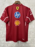 F1 Ferrari red round neck  Short Sleeve Racing Suit 2025