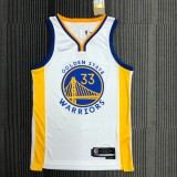 Golden State Warriors White V-Neck #33 WISEMAN1:1 Quality NBA Season Jerseys  75 Year