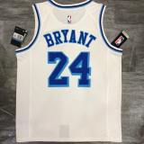 Los Angeles Lakers Kobe #24BRYANT  White Retro  Latin NBA Jersey