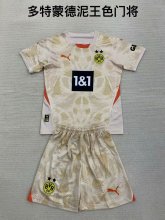 Dortmund goalkeeper kids 1:1 Quality Soccer Jersey   24-25
