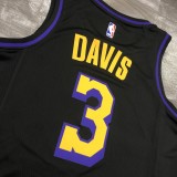 Los Angeles Lakers Latin Black  #3 DAVIS 1:1 Quality NBA Season Jerseys