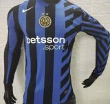 Inter Milan  Home Long sleeves  Player  1:1 Quality Soccer Jersey   24-25