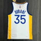 Golden State Warriors White V-Neck #35 DURANT 1:1 Quality NBA Season Jerseys  75 Year