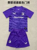 Feyenoord Goalkeeper Purple Fans  (Kids and Man)  1:1 Quality Soccer Jersey  25-26