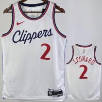 Clippers LEONARD #2 White NBA Jerseys 24-25