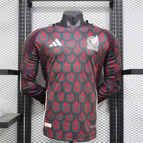 Mexico home Long Sleeve  Player   1:1 Quality Soccer Jersey  24-25