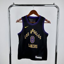 Los Angeles Lakers kids City Edition Kobe #8 BRYANT  Black  1:1 Quality NBA  Season Jerseys  2026