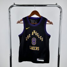 Los Angeles Lakers kids City Edition Kobe #8 BRYANT  Black  1:1 Quality NBA  Season Jerseys  2026