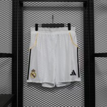 Real Madrid Home Pants  Player  Shorts  1:1 Quality Soccer Jersey   25-26