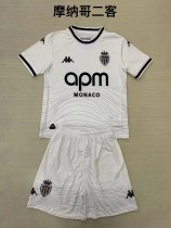 Monaco third away kids  1:1 Quality Soccer Jersey  24-25