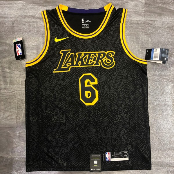 Los Angeles Lakers Black Mamba Great Snake Edition #6 JAMES 1:1 Quality NBA Season Jerseys