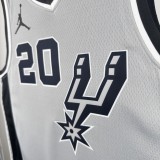 San Antonio Spurs Grey #20 GINOBILI 1:1 Quality NBA  Season Jerseys 2021