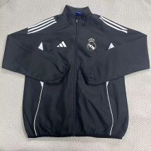 Real Madrid  Windbreaker  Black 1:1 Quality Soccer Jersey  25-26