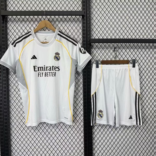 Real Madrid  Home With Pants Sets  Fans  1:1 Quality Soccer Jersey    25-26