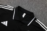 Real Madrid  Polo Fans Black stripe inkjet 1:1 Quality Soccer Jersey  25-26